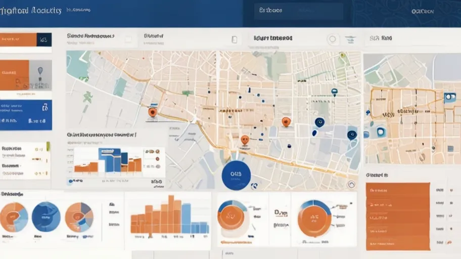 Map view of San Marcos Texas highlighting local search results and top-ranked businesses