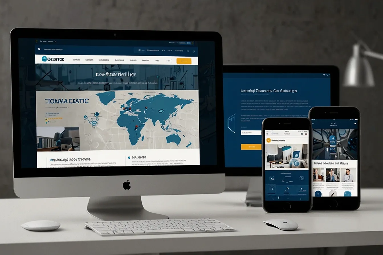 Optimized commercial website design with product highlights and strong call-to-action buttons