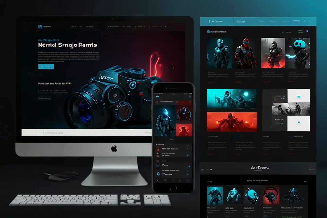 Professional production company website homepage showcasing engaging visuals and clear service offerings